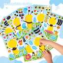 16 Pcs Make a Face Bees Stickers,DIY Your Own Cute Bee Stickers, DIY Party Favor,Classroom Rewards, Teacher Reward,Gift for Kids
