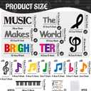 2 x BeYumi Music Notes Border Decor - 108Pcs Back to School Music Notes Bulletin Board Set Music Makes The World Brighter Cutouts Piano Border Trim Preschool Classroom Chalkboard Wall Decoration Supplies