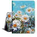 Vimorco Slim Case for iPad 9th 8th 7th Generation 10.2 Inch 2021 2020 2019, White Flower for iPad 10.2 Case Hybrid Shockproof Protector Cover for iPad 7/8/9 Gen Adjustable Stand Auto Wake/Sleep, Daisy