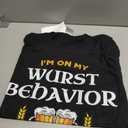 Oktoberfest German Festival On My Wurst Behavior Schnitzel T-Shirt L