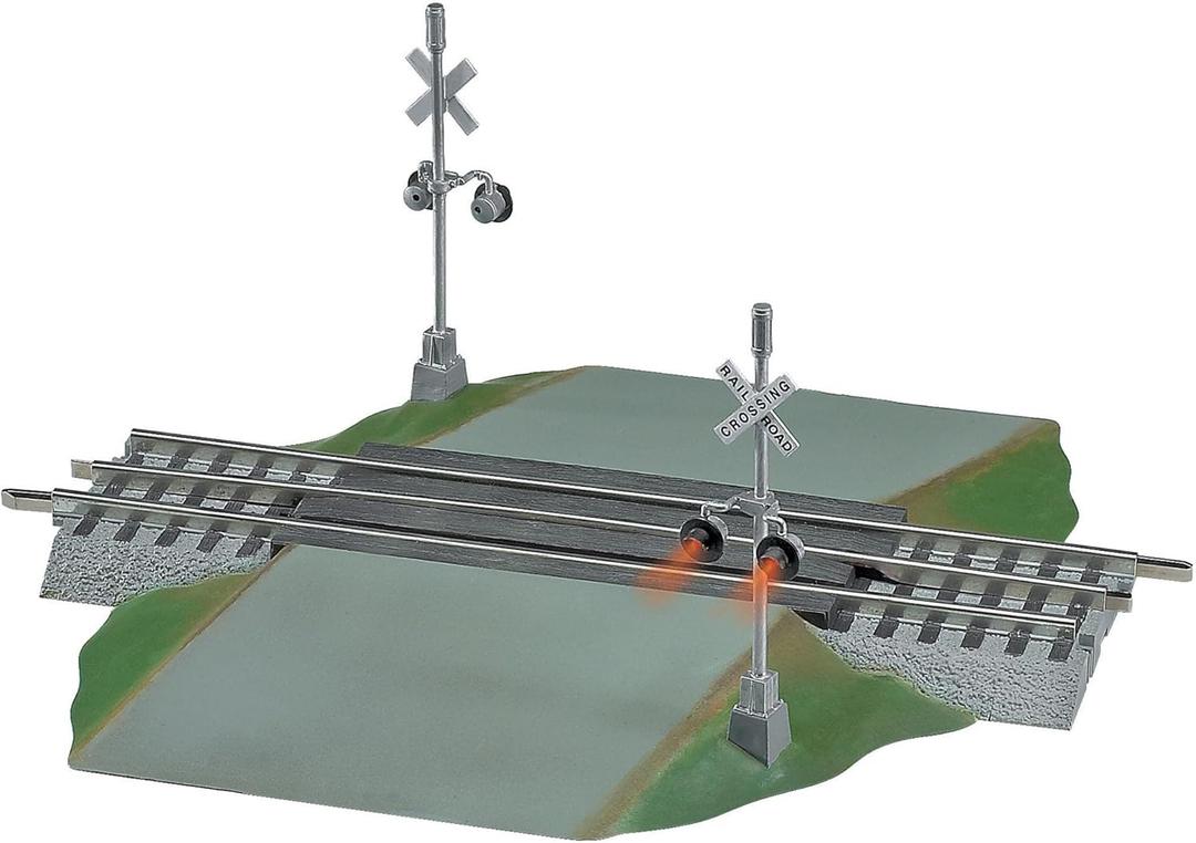 Lionel O Gauge FasTrack Grade Crossing with Flashers Signal Accessory with Sounds
