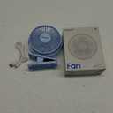 Gaiatop Portable Clip on Fan Battery Operated, Small Powerful 3 Speed Quiet 360° Rotate, USB Rechargeable Mini Personal Cooling Fan for Desk Table Home Office Stroller Camping Women Gifts Light Blue