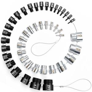 Nut and Bolt Thread Checker, Bolt Size Finder, 45 Male/Female Thread Gauges (24 Inch & 21 Metric) Thread Checker Standard and Metric, Bolts and Nut Identifier Gauge