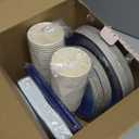 Sparkle and Bash 202 Pieces Ombre Royal Blue Party Decorations - Serves 50 Blue and Silver Birthday Party Supplies with Paper Plates, Napkins, Cups and Tablecloths - Paper Plate