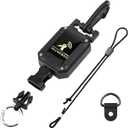 CB Mic Holder, Luminous Material Retractable Microphone Hanger Keeper CB Radio Accessory, Heavy-Duty Mic Tether 32" Stainless Steel Cord with Adjustable Mount Kit, Ideal for Truck Night Driving