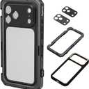 SMALLRIG Mobile Video Cage for iPhone 17 Pro Max, Case with T-Mount Lens Backplate and 17mm Threaded Lens Backplate, TPU Soft Frame, for Video Shooting and Live Streaming, Basic Edition - 5546