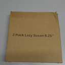 LAMU 2 Pack Lazy Susan Organizer 9.25 inch Lazy Susan Turntable for Cabinet, Rotating Spice Organization for Cabinet, Kitchen, Table Top, Countertop, Pantry Fridge Organizers and Storage, Clear