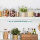 4 PCS Plastic Candy Jars with Lids, 2.2L 74oz Airtight Food Storage Canisters, Apothecary Cookie Jars for Kitchen Pantry, Includes Scoops, Pen & Labels