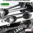 Pair (2) Front CV Axle Shaft Assembly for Mazda 3 2.3L 2005(From 01/06/2005) for 2006-2013 2.3L (Manual Trans Only), for Mazda 5 2006-2010 & 2012-2015 (Manual Trans Only) 2.3L 2.5L