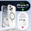 for iPhone 15 Pro Max Case 6.7-Inch with Magnetic 360° Ring Stand Compatible with MagSafe Crystal Clear Shockproof Protective Phone Cover 6.7" 2023, Clear