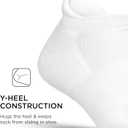 Feetures High Performance Max Cushion Ankle Sock - Tab Socks for Women & Men with Heel Tab (White)