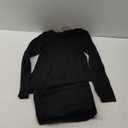 PRETTYGARDEN Women 2 Piece Outfits Long Sleeve Asymmetric, Slit Hem Tops Midi Bodycon Skirt Sets Lounge Knit Sweater Set Black M