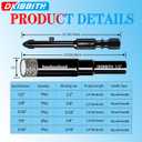 DKIBBITH 7 Pack Dry Diamond Drill Bits & Tile Drill Bits Set for Ceramic, Porcelain, Marble, Granite, Stone, Glass - Round Shank 3/16", 1/4"(x2), 5/16", 3/8", 1/2"+1 Pack Drill Bit 1/4"