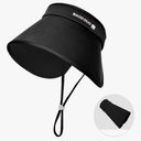 Sun Visor Hats for Women Wide Brim UPF 50+ UV Sun Protection Visor Hats Casual Adjustable Roll up Summer Beach Caps, Black