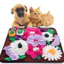 Snuffle Mat for Dogs,Dog Feeding Mat Sniff Mat Interactive Dog Puzzle Mat for Training and Stress Relief Encourages Natural Foraging Skills (Coffee)