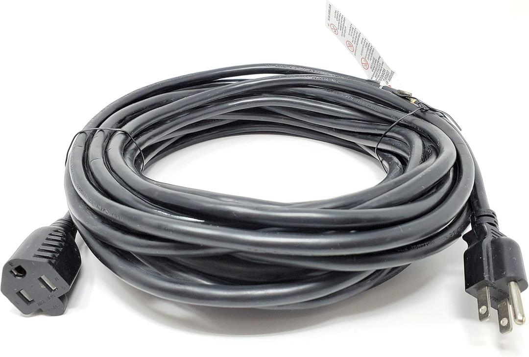 Micro Connectors 50ft 14 AWG Outdoor Power Extension Heavy-Duty Cable, NEMA 5-15P to NEMA 5-15R