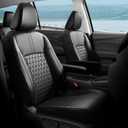 Custom for Honda Pilot LX Seat Covers - Car Seat Covers Full Set Custom Fit Pilot 2016 2017 2018 2019 2020 2021 2022 8 Seats Leather Automotive Seat Covers (#C004-Black)