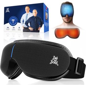 BOB AND BRAD Eye Massager with Heat and Cooling FSA Eligible HSA, EyeOasis 3 Elite Eye Massager for Migraine Relief, Heated Face Massager for Dry Eye Migraine Relief, Birthday Gift for Women Men (Black)