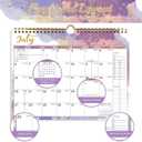 2 x Calendar 2025-2026, 18 Months Wall Calendar July 2025 to Dec 2026 Calendar with Julian Dates, 11" X 8.5" (Water Ink)