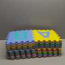 ProSource Kids Puzzle Alphabet, Numbers, 36 Tiles and Edges Play Mat, 12"x12", Abc & 123