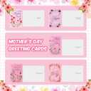 Eaasty 50 Sets Spanish Mother's Day Cards with Stickers and Envelopes Blank Inside Funny 5 Style Greeting Card Design