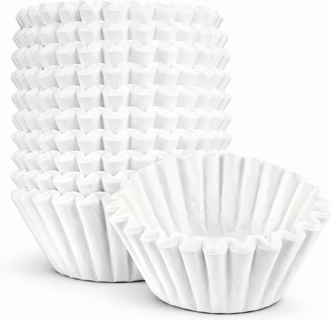 12-Cup Commercial Coffee Filters  Large Size (9.75" x 4.25") | Tall-Wall Basket Style | Fits BUNN & Large Coffee Makers | No Ground Overflow | 500 Count