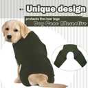 ROZKITCH Dog Leg Surgery Recovery Suit Rear Legs, Pet Sleeve to Prevent Licking Wound Elbow Protector, Dog Recovery Suit Cone Collar Alternative for Sprain ACL CCL Arthritis Joint Care Green XL