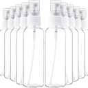 Youngever 10 Pack Plastic Spray Bottles 4 Ounce, Refillable Plastic Spray Bottles with Lids, Clear Empty Fine Mist Plastic Mini Travel Bottles