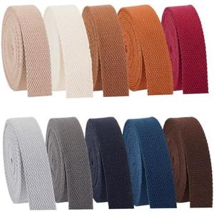 PH PandaHall 31.5 Yards Cotton Webbing 1 Inch Polyester Cotton Webbing Straps 9 Colors Bag Handles Belt for Tote Bag Purse Strap Cloth Belt Making Outdoor Supplies DIY Crafts