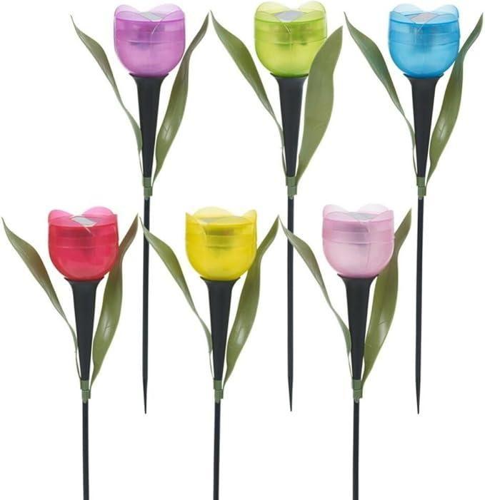 Bytech 5-Pack Solar Powered Tulip Stake