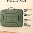 DOMISO 14 inch Laptop Sleeve with Handle, Shockproof & Waterproof EVA Protective Laptop case, Hard Laptop Sleeve for 14" HP Dell Asus Lenovo Laptop, Green