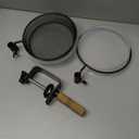 Deck Bird Feeders Platform Bird Feeder Deck Mount Bird Bath Spa for Dual Use Deck Flower Stand Flower Pot Great for Attracting Birds Detachable and Adjustable Heavy Duty Sturdy Steel,Bronze