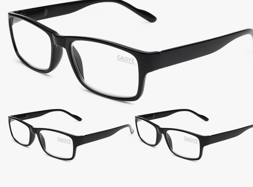 Gaoye Professional Reading Glasses for All Day - Computer Readers with Blue Light Protection - Value Pack 4 PCs, +2.0