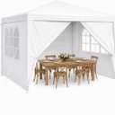 10x10 Outdoor Canopy Tent with Removable Sidewalls for Parties (Not Pop Up)