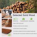 48" Wooden Ceiling Fans with Lighted Remote Control, Indoor Outdoor Wooden Ceiling Fan, Outdoor Modern Ceiling Fan with 3 Fan Blades for Patio, Living Room, Farmhouse, etc. (Black + Walnut)