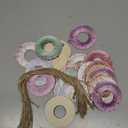 Kathfly 24 Pcs Candy Christmas Ornaments Candyland Pastel Wooden Donut Ornament Pastel Hanging Pendant Macaron Color Dessert Tree Decoration for Christmas Tree New Year Easter Birthday Party Supplies