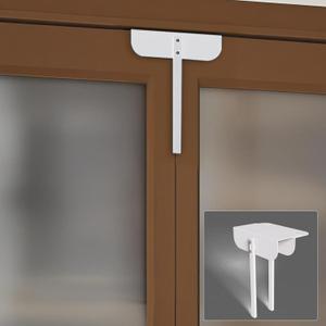 1 Metal Bifold Door Locks Adjustable Double Door Lock Kit (Fits 0.6" - 2" Folding Door) Heavy-Duty Child & Pet Proof Safety Lock for Closet,Cabinet,Pantry, Rust-Resistant No Drill Installation, White