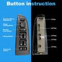 15883323 Front Driver Side Door Lock and Power Window Switch with Black Bezel Cover for Chevy Avalanche Silverado Suburban Tahoe Cadillac Escalade GMC Yukon Sierra Yukon XL 2003-2008 901-075