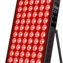 Red Light Therapy for Body, 660nm 850nm Near Infrared Light Therapy Panel, 60 Dual Chip LED Device with 300W of Power, Ideal for Body, Face, Improve Sleep, Skin Health, Includes Hanging Kit & Handle