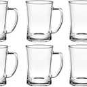 6 Pack Heavy Large Beer Glasses with Handle - 22 Ounce Glass Beer Steins, Traditional Beer Mug glasses Set