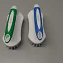 Amazer Scrub Brush for Cleaning Comfort Grip Shower Scrubber Flexible Stiff Bristles with Handle Heavy Duty Cleaner Brush for Tub Sink Carpet Floor - Pack of 2 (Blue+Green)