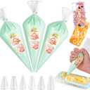 Cream Glue, 3PCS Light Green Whipped Cream Glue Kit (Each 100g) with 6PCS Piping Tip, DIY Phone Case Kit for Decoration Craft Gift Fun for Birthday, Christmas