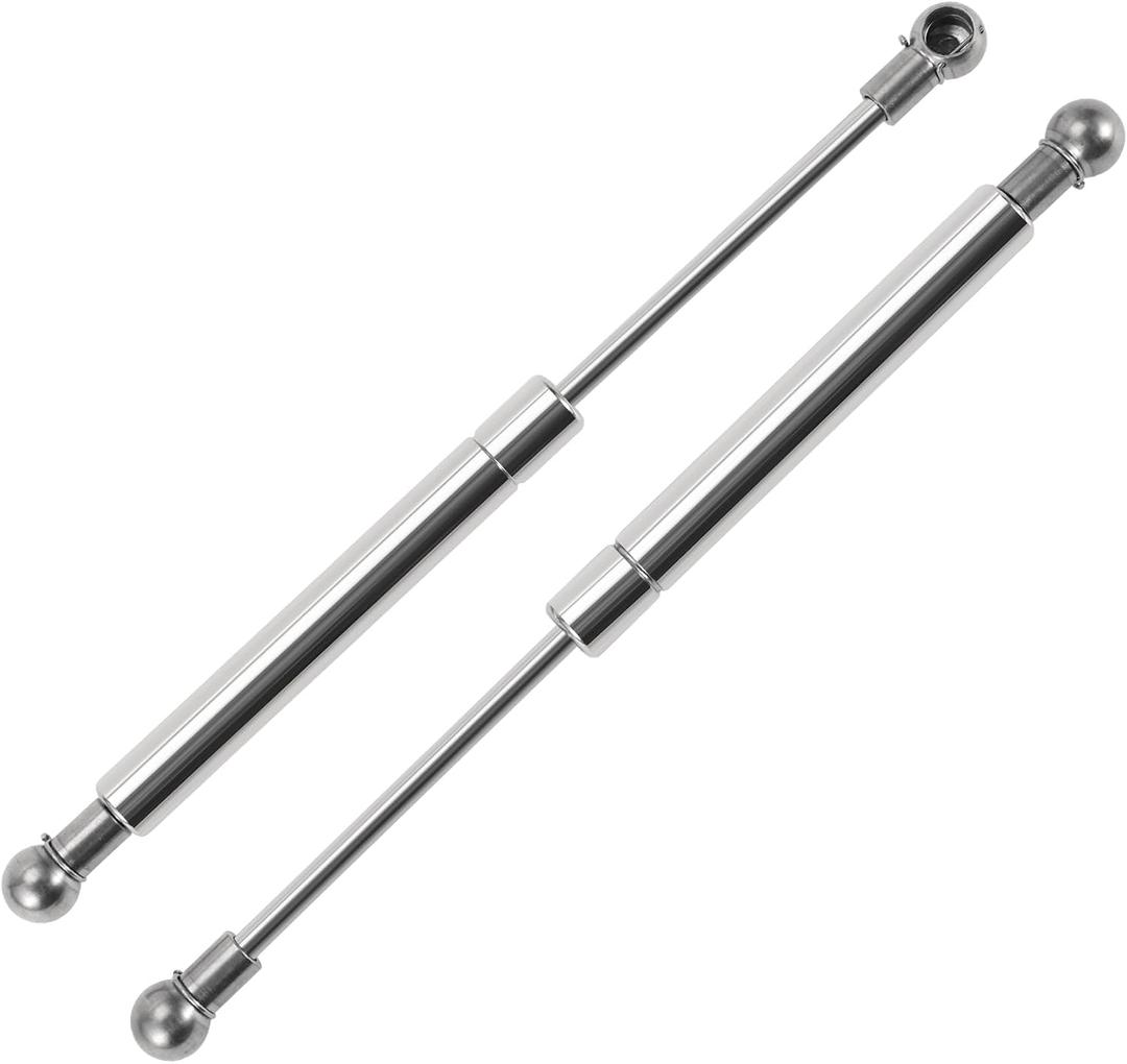 Motoforti 10inch/254mm 40lb/180N/18kg Stainless Steel Lift Support Struts Ball Joint Gas Spring for Boat Marine Hatch Cover Storage Lid Toolbox Cover 2 Pcs