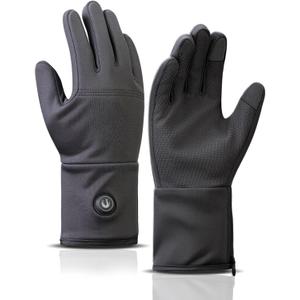 CUEHEAT Heated Glove Liners, Flexible Ultrathin, Touchscreen Compatible, 7.4V 2200mAh Rechargeable Battery Electric Heating Thin Gloves(CH02G-Basic Plan, Medium)