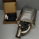 2.5 Inch Valved Muffler Electric Exhaust Cutout with Muffler Cat Back Exhaust System Kit