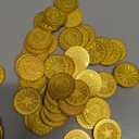 Byhoo 100 PCS Metal Gold Coins,DND Pirate Coins,Stress Relief Tool,with Velvet Drawstring Pouch for Board Games,Role Playing,Treasure Hunts,Pirate Adventure Themed Play Favor