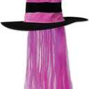 Beistle Witch Hat w/Hot Pink Hair