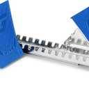 Gill Athletics S2 Starting Block 8" Tall Cast Aluminum Pedals - Designed for High Level Track & Field Competition - Pedals Feature Four Angle Adjustments - Includes 12 Pyramid Spikes (Royal Blue)