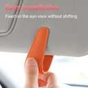 KanSmart Sunglass Holder for Car Visor Sunglasses Clip Magnetic Leather Glasses Eyeglass Holder Truck Car Interior Accessories Universal for Woman Man -Orange