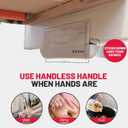 The Handless Handle  Hands-Free Garbage Drawer Foot Pull Handle, Touchless Opener for Drawers, Bins, & Cabinets (White, 1 Pack)